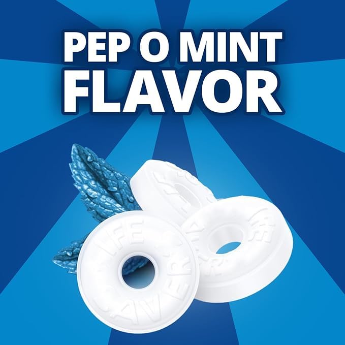 Pep O Mint Hard Candy - 5 Pounds of Bulk Candy Holiday Candy Peppermint LifeSar Mints - Individually Wrapped Mint Candy, Perfect for the Holiday Season, Delicious Hard Candy Peppermint Flavor -