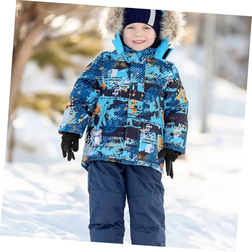 CLISPEED Warm Knitted Gloves Solid Color Five Finger Gloves for Boys Ages Lightweight Washable for Autumn and Winter Outdoor Activities4