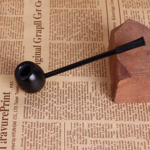 SFAFT Pipa de ébano Pipas de Madera Fumar Pipa portátil para Fumar Hierba Pipa de Tabaco Regalos Grinder Boquilla de Humo