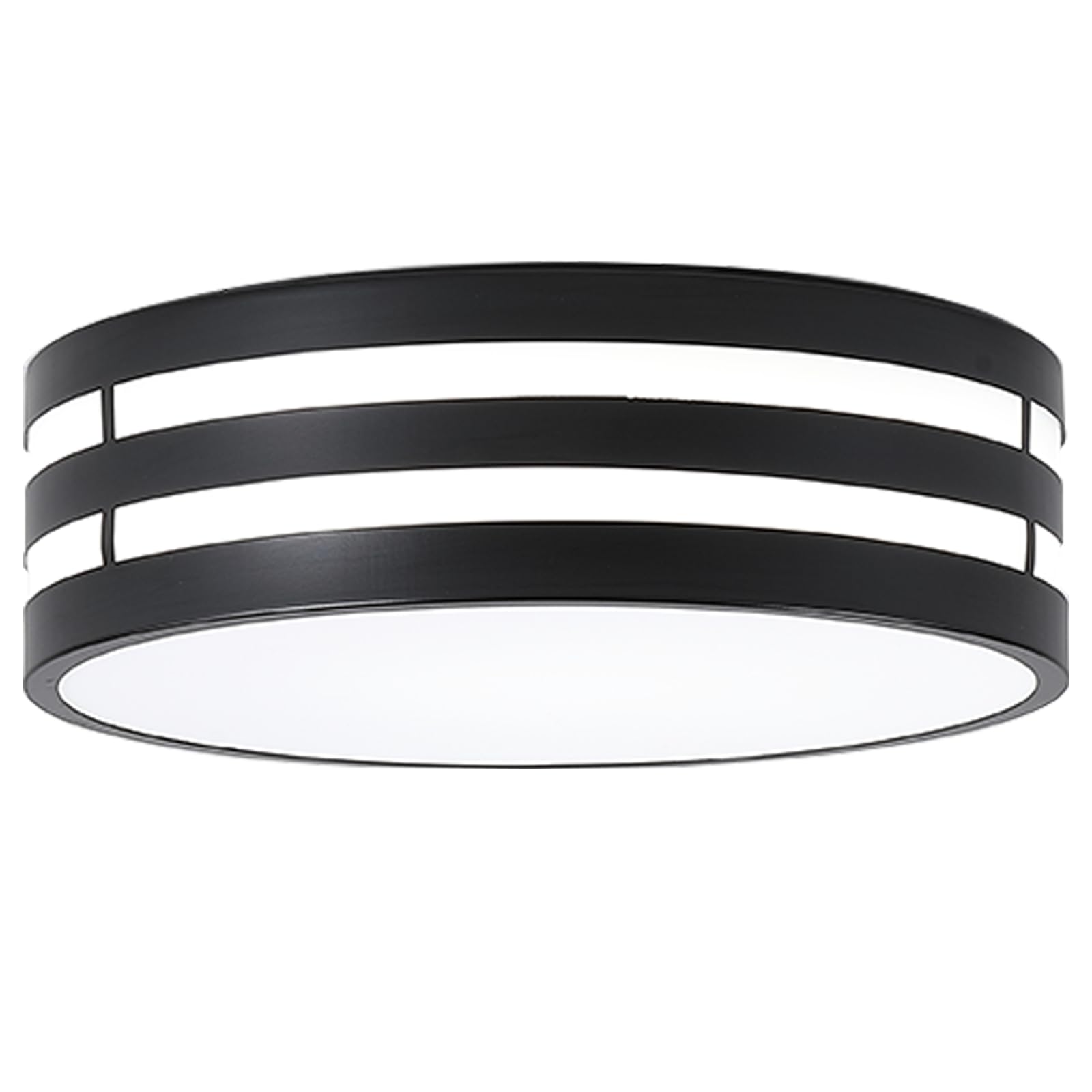 COTULIN Dimmable Black Flush Mount Ceiling Light, 11.8 Inch Modern LED Kitchen Lighting Fixture 3 Way 3000K-5000K,Minimalist 20W Round Metal Ceiling Lamp for Hallway Entryway Bedroom Living Room