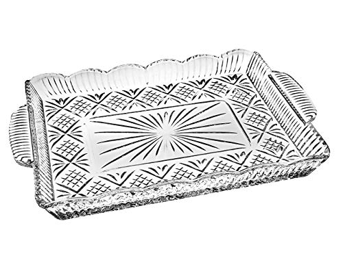 Godinger 25973 Dublin Crystal Rectangular Serving Tray thumb #1
