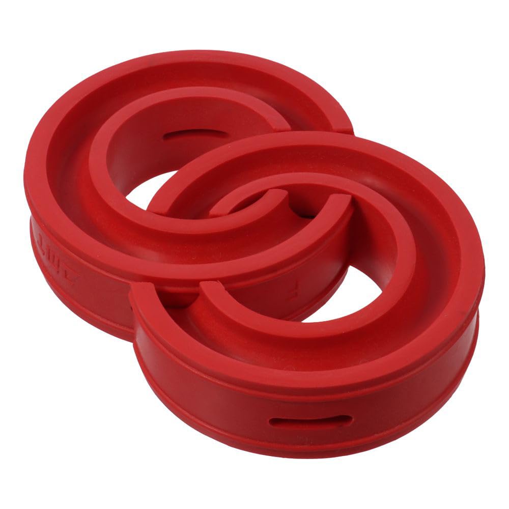 Car Shock Absorber(F) 2Pcs Red Universal Round Suspension Buffer Set Useful Rubber Spring Bumpers Auto Automotive