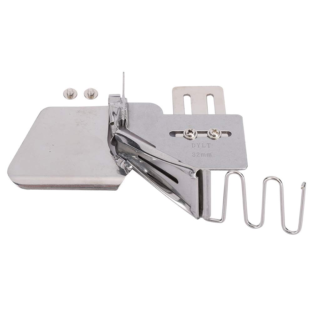 SDGBCXD Sewing machine presser foot, Industrial 4-Fold Hemmer, Professional Sewing, No Foot Change Required with 7 Adjustable Sizes for Computerized Lockstitch(32mm)