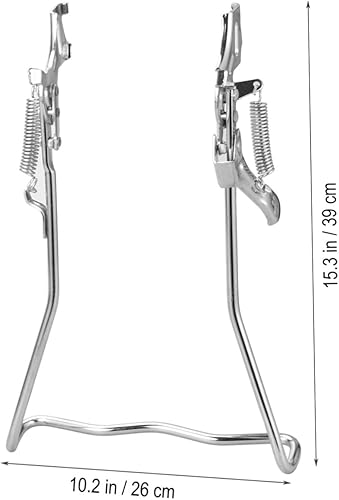 Miniatura 2 de Garneck Accesorios para bicicletas, soporte de doble pierna, soporte de rueda de bicicleta de metal, soporte de exhibición para bicicleta de