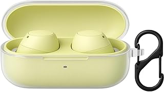 FINON for WF-C510 用 ケース イヤホンケース ストラップ おしゃれ シンプル クリアケース 気泡防止 (ドット加工 - クリア)