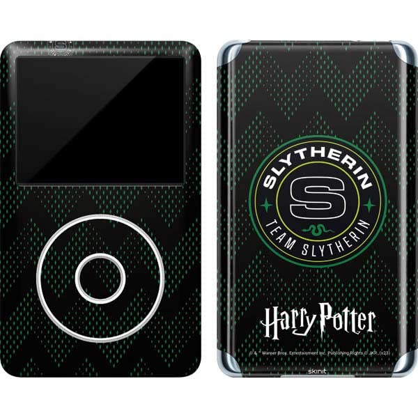 Skinit Decal MP3 Player Skin Compatible with iPod Classic (6th Gen) 80GB - Officially Licensed Warner Bros Team Slytherin Design