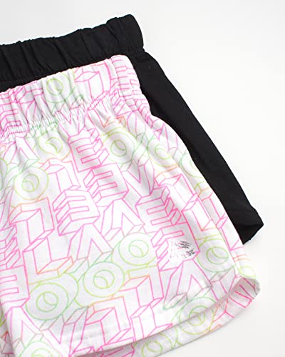 Rbx Girls' Active Shorts - 4 Pack Performance Fleece Sweat Shorts (Size: 7-16), Size 7-8, Mint/Multi Love #TOP1