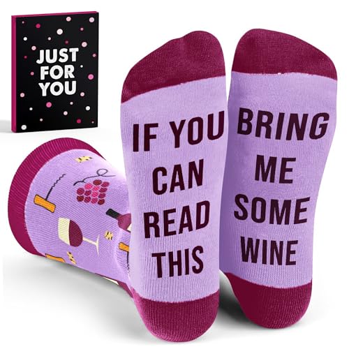 Image of VICRAZY Wine Gifts for Men, Women - Funny Socks - Gifts for Lovers - Stuff, Stocking Stuffers