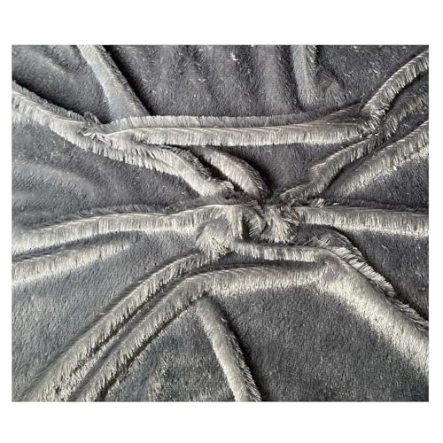 Image of Quago Fur Fabric Unstitched Super Soft Cloth for Baby Photoshoot, Soft Toys Making, Art and Craft, Dress Material, Decoration etc. (1 Mtr, 60 Inch Pana) (Grey)