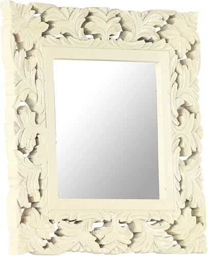 Miniatura 2 de Espejo tallado a mano, espejos para pared, espejo de baño, decoración elegante de oficina, Espejos decorativos de Pared, con patrón marrón tallado a