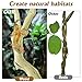 VCEPJH Snake Climbing Branch 3PCS Reptile Wood Natural Cork Log Terrarium Decor Bearded Dragon Tank Accessories Tree Trunk for Chameleon Gecko Ball Python Frog Panlong Wood (11.8-15.7in)