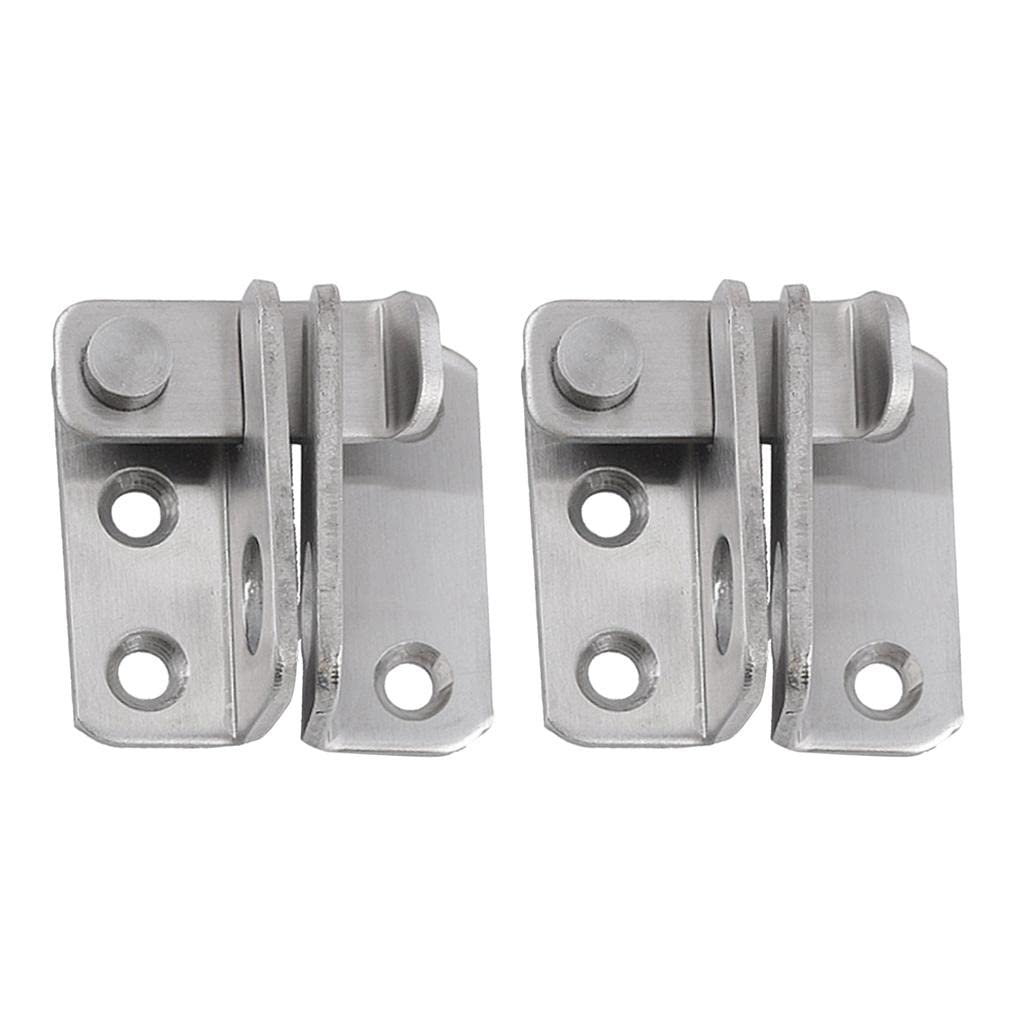 2pcs Stainless Steel Staple Hasp Door Latch Cabinet Gate Latches Security Lock Rustproof Hardware Left Open| Other Hardware| Doors & | Building Home Improvement |Home Garden-image-11