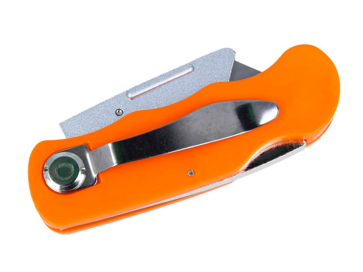BEEK Cutter Professionnel, Couteau Pliant avec Clip, Outil Multifonction à Poignée Métallique, Multitool Pour Travaux de Découpe, Bricolage et Artisanat, Comprend 5 SK5 Lames Supplémentaires