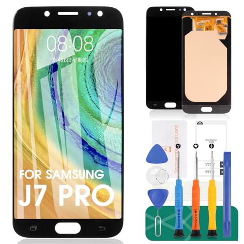 Pantalla LCD TFT de repuesto para Samsung Galaxy J7 Pro 2017 J730 J730F/DS J730G/DS J730GM/DS pantalla LCD de 5.5 pulgadas, digitalizador de pantalla táctil (no AMOLED original) (negro)