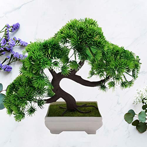 HEALLILY árvore Bonsai Artificial Planta Falsa Em Vaso de Exibição de Mesa Decoração Do Jardim Pinhe