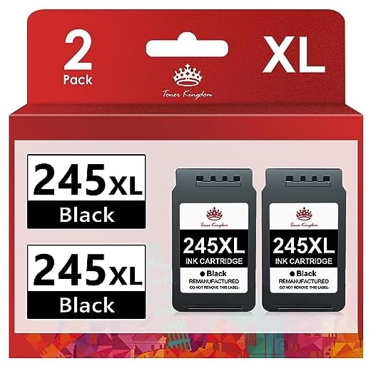 Toner Kingdom PG-245XL 245XL Ink Cartridge 2 Black Combo Pack Replacement for Canon 245 PG-245 PG-243 243XL Compatible for Pixma MX490 MX492 MG2522 MG2922 MG2920 MG2520 MG2420 TR4520 TS3122 Printer