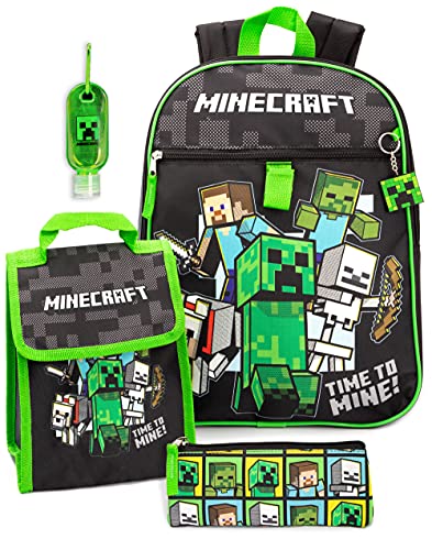 Minecraft Mochila y Caja de Almuerzo: La Mejor Bolsa Escolar para Niños