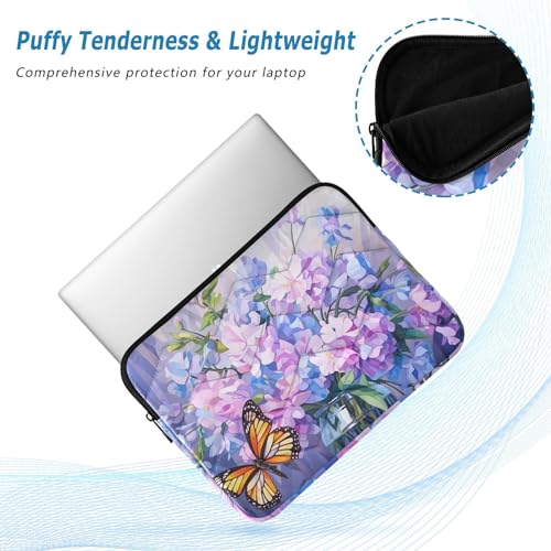 Funda para portátil 13-14 pulgadas impermeable con diseño flores miniatura 5