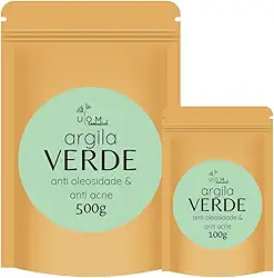 Argila Verde Anti Oleosidade e Anti Acne, 100g e 500g (100g)