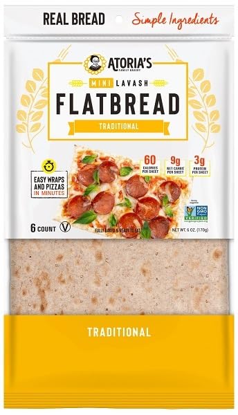 Atorias, Mini Lavash Flat Bread Traditional, 8 Ounce