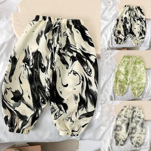 BILIKEYU Baby Toddler Little Boys Girls Harem Pants Elastic Waisted Color Block Breathable Casual Sweatpants3