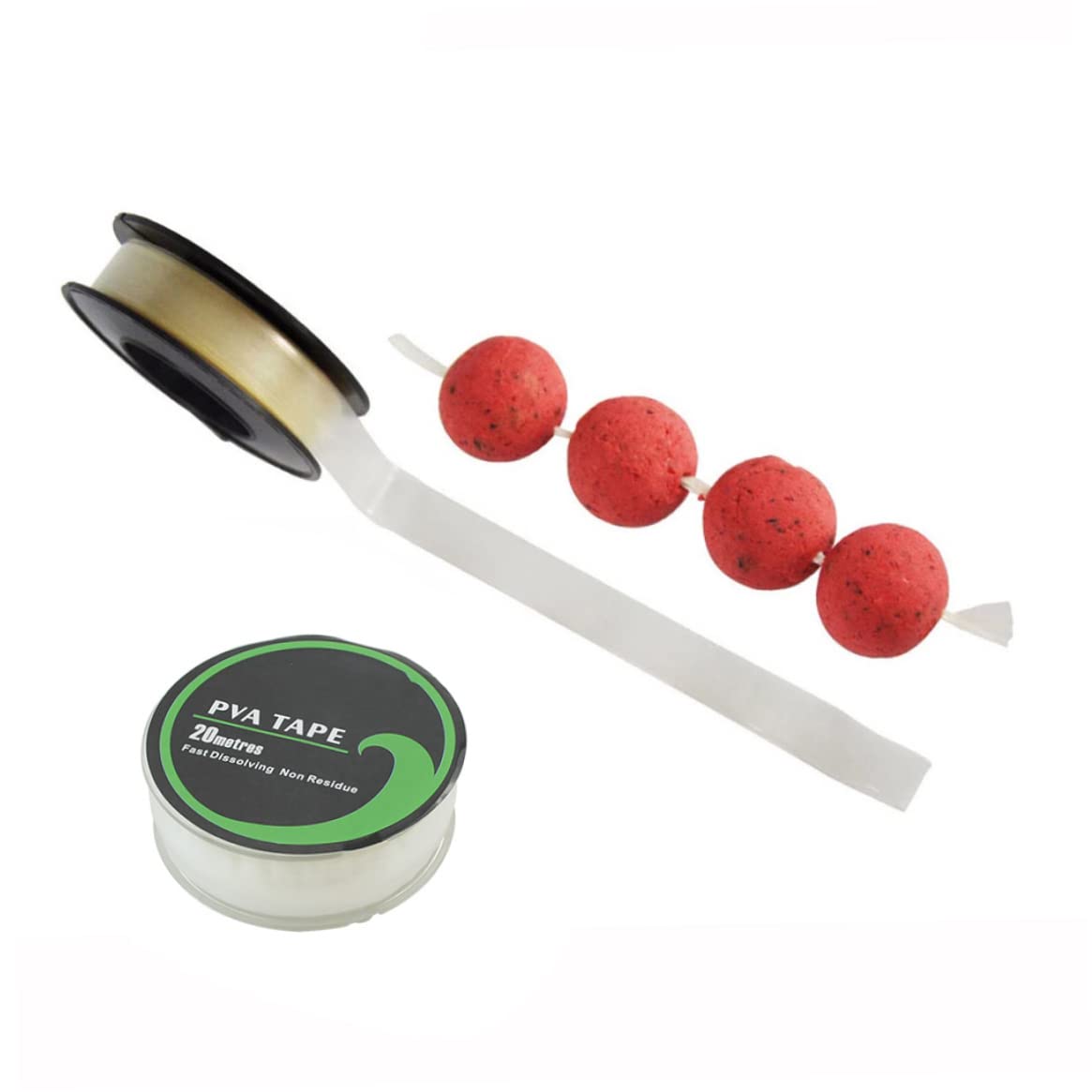 Fishing PVA String, Bande PVA Ruban Rapide à Eau à Eau à Eau à Eau Rapide Film à chaîne d'eau dissolvant l'outil d'alimentation de pêche à la Carpe