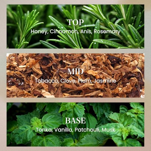 M&SENSE 360g Soy Scented Candles Tobacco Vanilla - 60 Hours Long Burning, Natural Non-Toxic Glass Jar with lid Candle, Aromatherapy for Relaxing, Luxury Birthday/Mother's Day Gifts for Women - Image 6