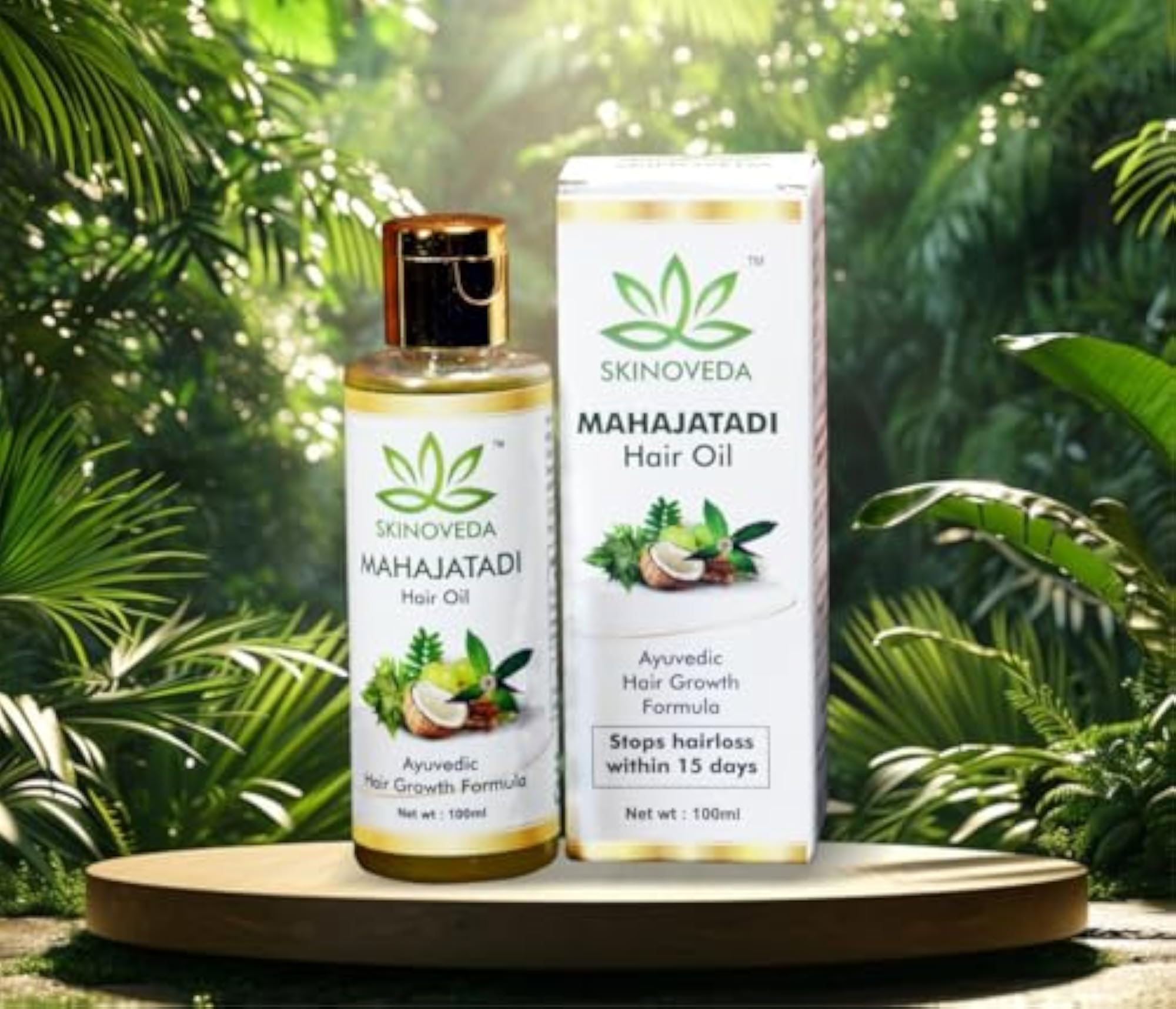 Mahajatadi Ayurvedic Hair Oil, Natural Formula for Hair Fall