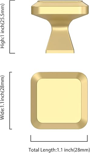Miniatura 8 de Asidrama Paquete de 10 pomos de níquel satinado cepillado de 1-14 pulgadas para gabinetes de cocina, pomos de tocador, pomos de cajones, herrajes