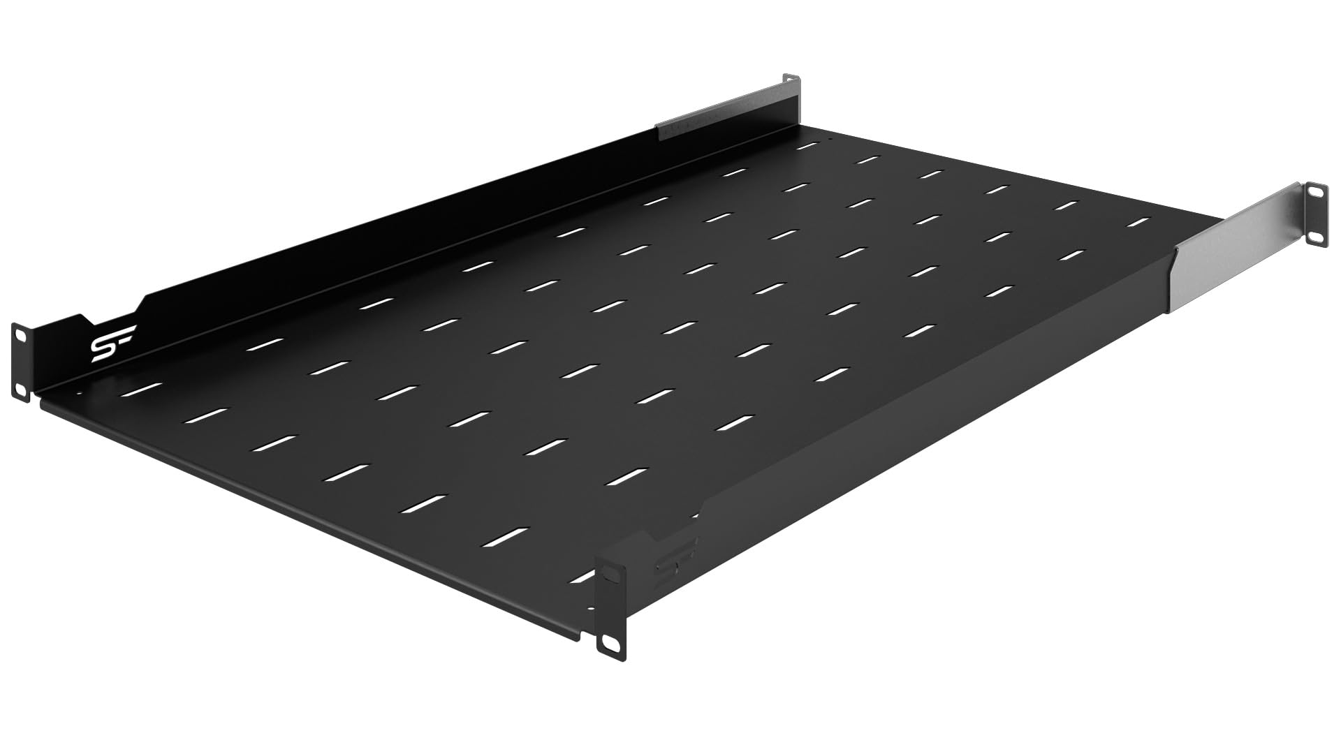 Bandeja Rack 19 Pulgadas 1U 750mm - Servidor Rack Hecho De Metal - Bandeja Voladiza Ajustable Universal Ventilada para Montaje en Bastidor - Compatible con Armario Rack y Raíles para Rack