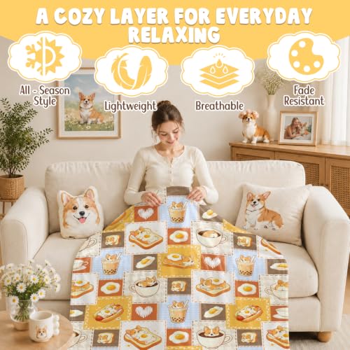 Corgi Blanket Gifts for Corgi Lovers,Adorable Puppy Throw for women - image 4