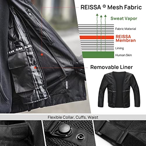 Ilm Ce Armored Mesh Motorcycle Jackets For Men Women Mesh Textile All Seasons Reflective Riding Jacket Model-B01 #TOP2