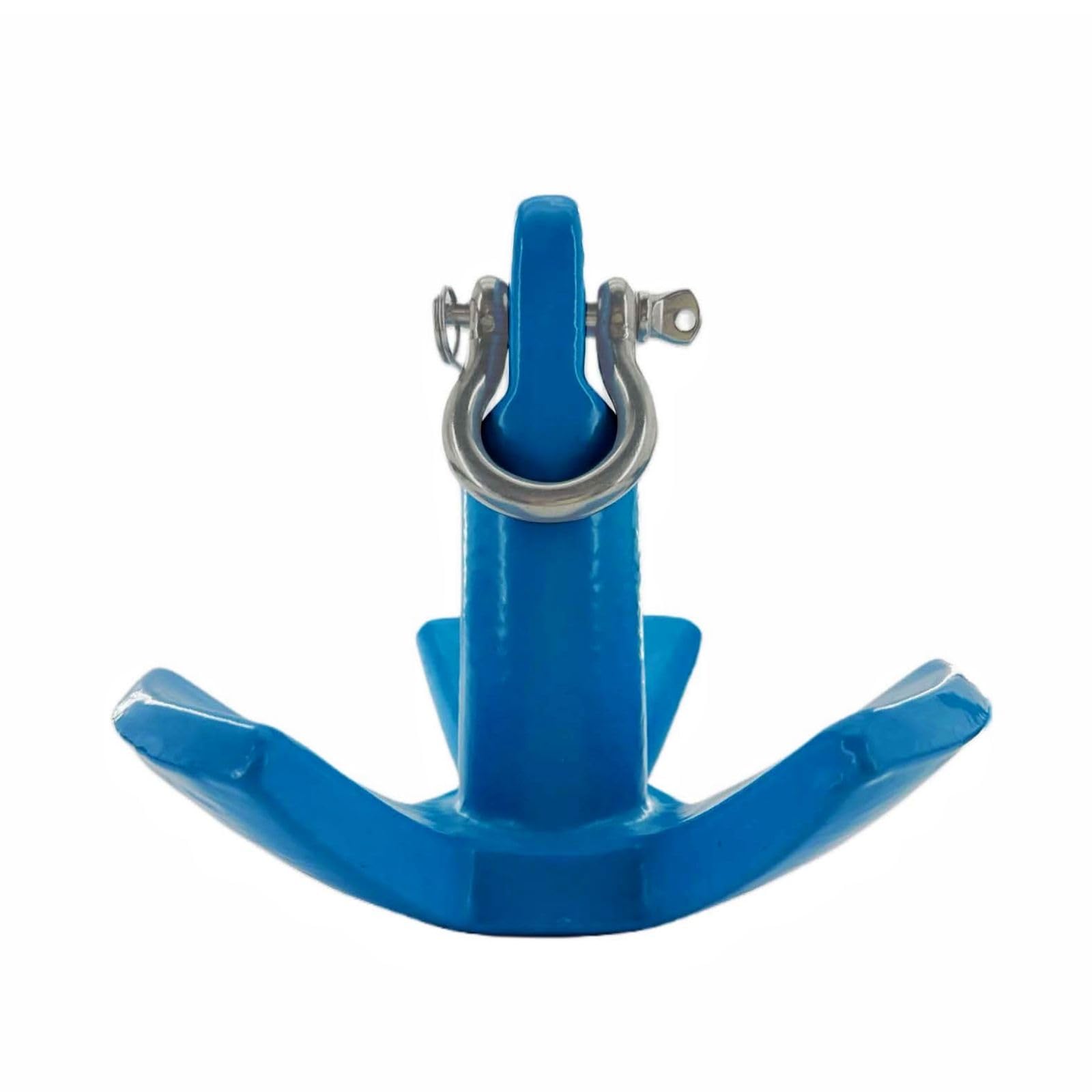 XIALUO Kit de anclaje de río marino de 8 libras, accesorios de anclaje para kayak con revestimiento de polietileno azul con cuerda de 30 pies para kayaks de pesca, canoa, moto acuática, tabla de remo