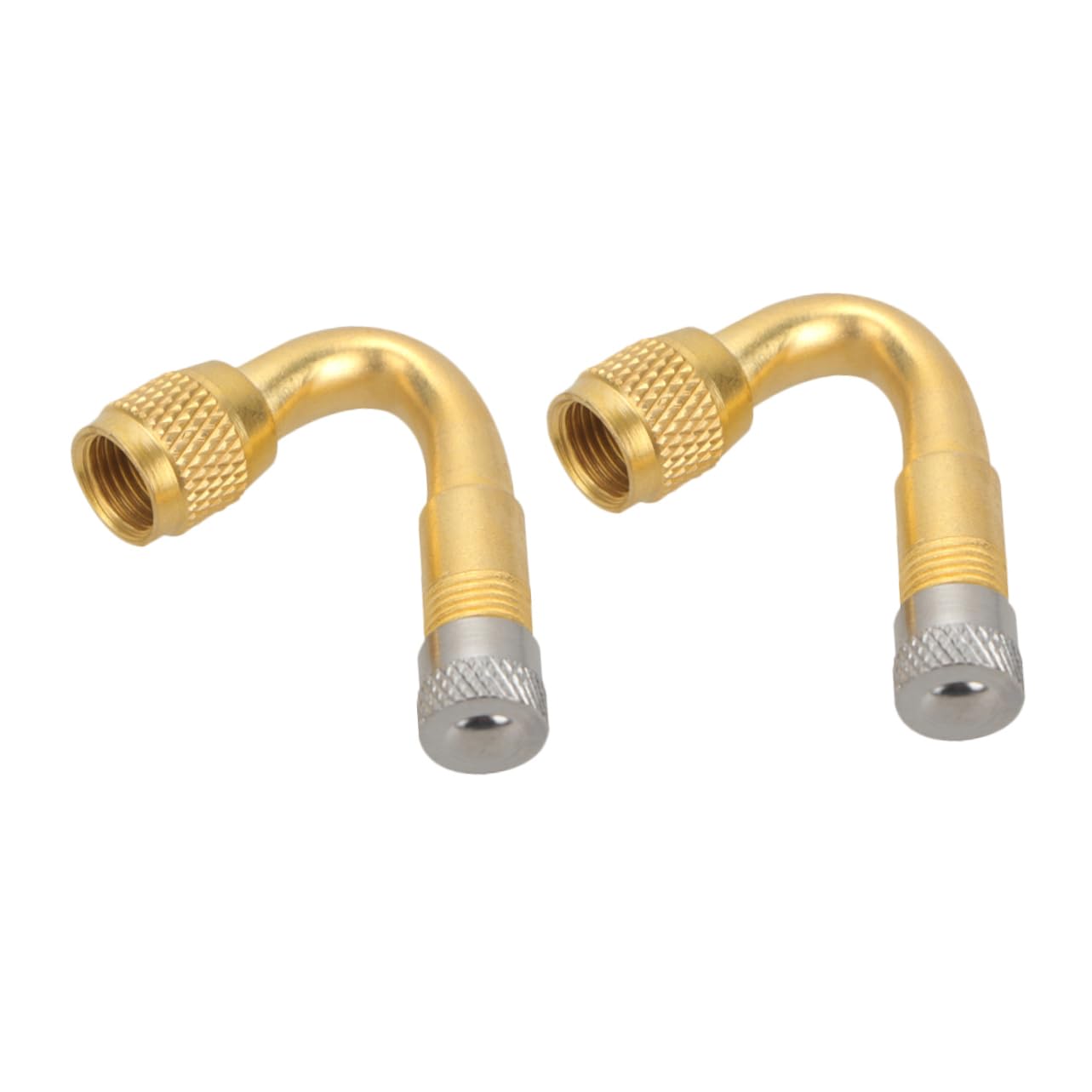 VINTORKY 2pcs Bend Tire Valve Extenders Durable Valve Stem Fittings for Cars Motorcycles Rvs Easy Inflation for Hard to Reach