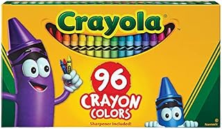 Crayola Classic Color Crayons in Flip-Top Pack with Sharpener, 96 Colors, Gift for Kids