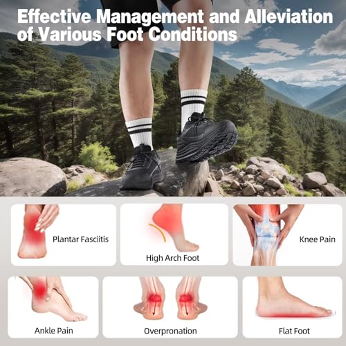 Men's Orthopedic Trail Running Shoes: Comfortable Arch Support Plantar Fasciitis Cross Training Athletic Sneakers, Orthotic Flat Feet Hiking Workout Tennis Walking Sports Shoes for Foot Heel Pain3