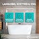 Duschvorhangstange L Form & Duschstange U Form 4 in 1 System inkl. 12 Ringe - Stabile Winkelstange Duschvorhang ohne Deckenhalterung - Duschstange Ecke Rostfrei - Duschvorhangstange Badewanne & Dusche
