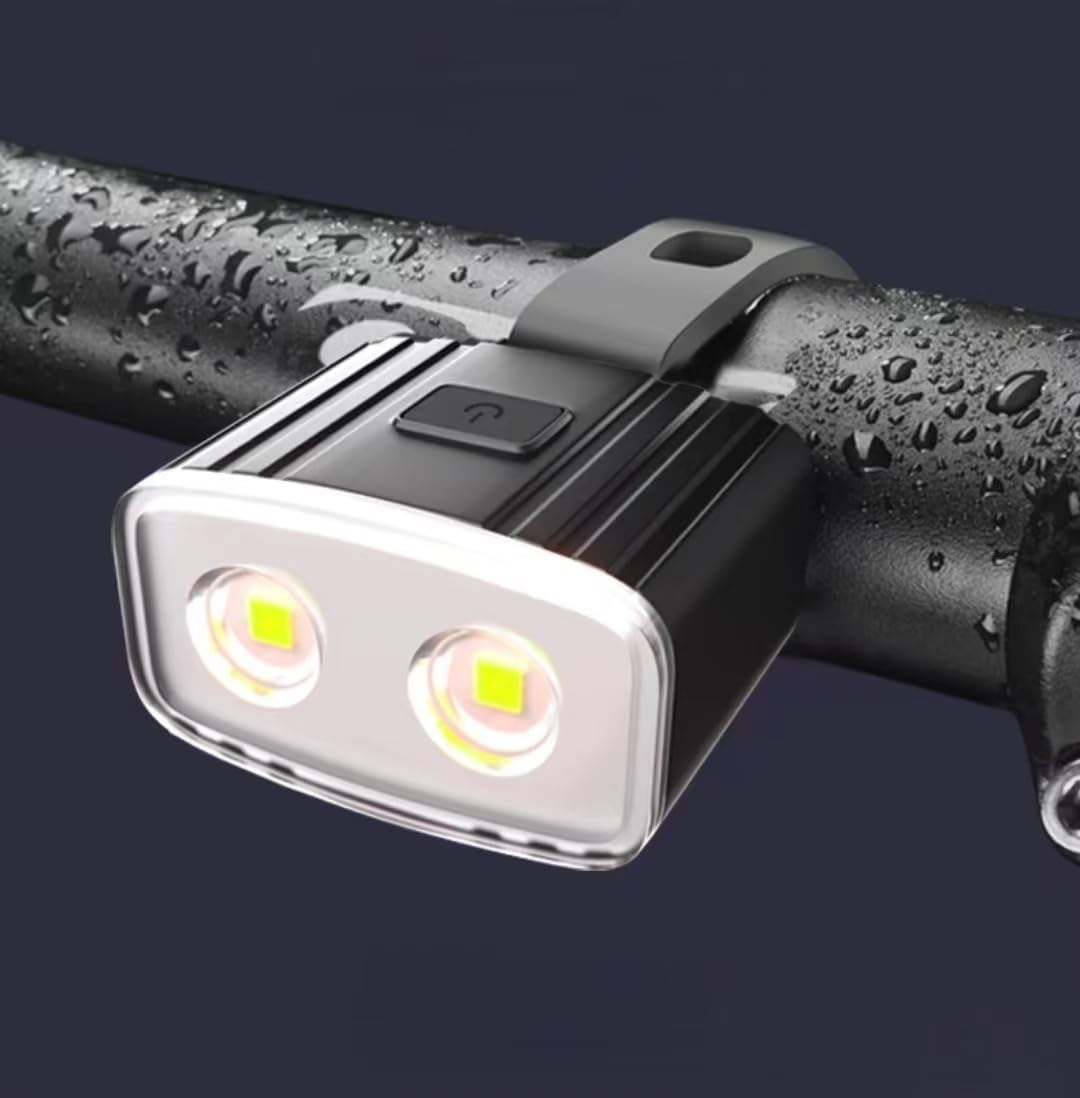 Bike Lights for Night Riding, Compact Luces para Bicicleta, Rechargeable Bike Lights Front and Back, Adjustable Brightness Bike Headlight and Tail Light Set