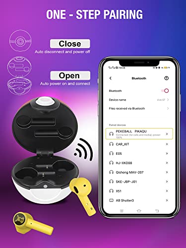 Anime Stuff Pokeball Pokemon Headphones - Pokemon Ball - Pokémon Bluetooth Wireless Earbuds With Elf Ball Charging Box - Wireless Earbuds For Kids - Kids Airpods - Earpods For Kids - Toys - Pikachu #TOP5