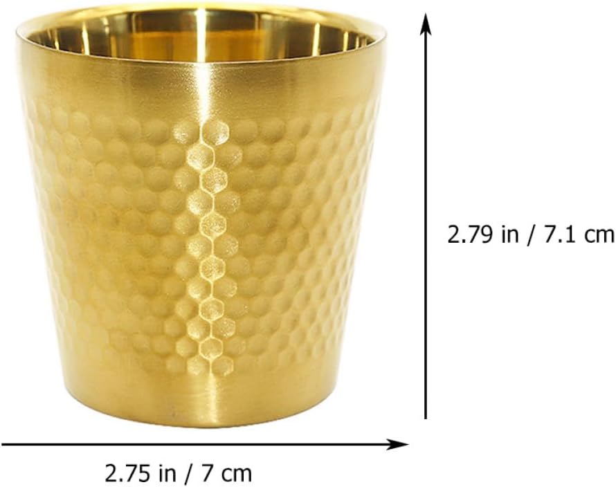 Stainless Steel Shaving Soap Cup for Men 304 Food-grade Metal Bubble Brush Vessel Sturdy Shaving Cream Bowl Gold Finish Suitable for Bathroom Use
