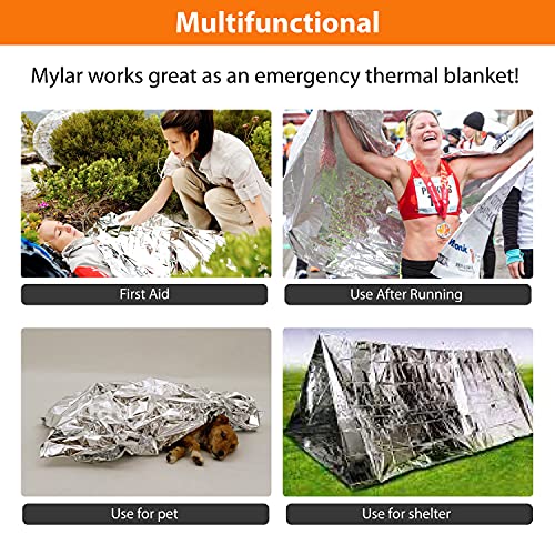 Navadeal 2 Pack Silver Highly Reflective Mylar Films, 82X 47Inch, Metallized Foil Covering Sheet, Garden Greenhouse Farming, Increase Plant Growth Save Power, Reduce Uneven Heat Environment Safe #TOP4