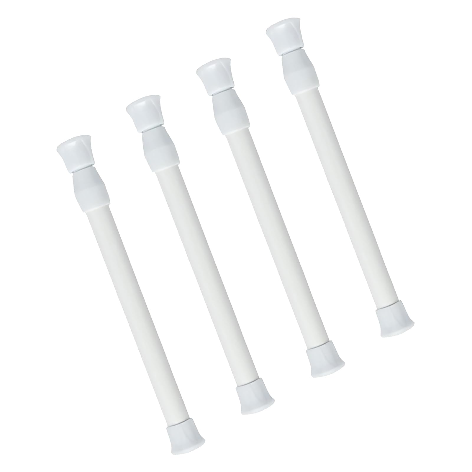 Lot de 4 tringles à rideau de douche en PVC flexible pour ouverture facile