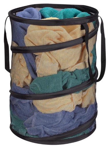 Household Essentials 2026 Pop-Up Collapsible Mesh Laundry Hamper | Black, 25" H