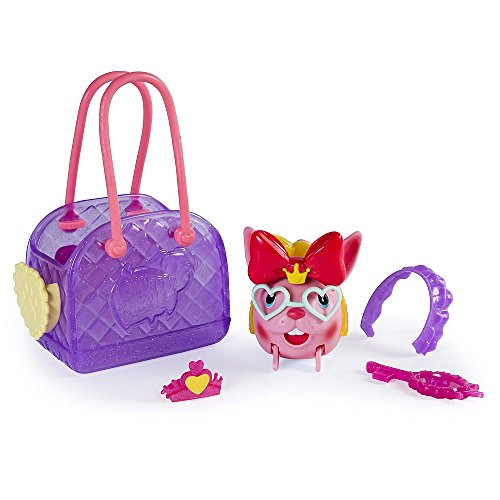 Spin Master Chubby Puppies & Friends Rosy Satin Pink Bunny with Carrier