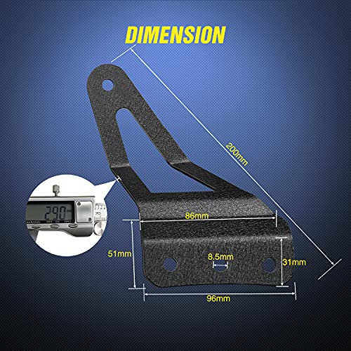 Image of Nilight 2PCS 52 inch Curved LED Light Bar Bracket at Upper Windshield Roof Cab for 07-13 Chevy Silverado Suburban Avalanche Tahoe & GMC Yukon Sierra