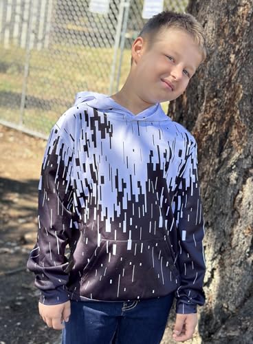 RAISEVERN Kids Hooded Sweatshirt 3D Pullover Hoodie for Girls Boys with Pocket for 6-16 Years3