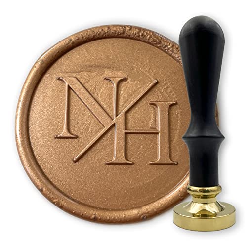 SEALED Siegelstempel Personalisiert mit Wunsch Initialen, Siegelstempel Hochzeit mit 2 Buchstaben, Wachssiegel Stempel Personalisiert, Modell "Noah" Cover