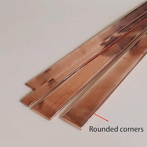 Miniatura 3 de 2 barras planas de cobre C110, 18 pulgadas de grosor x 1.2 pulgadas de ancho x 15.7 pulgadas de largo, 0.118 in x 1.181 in x 15.748 in adecuadas