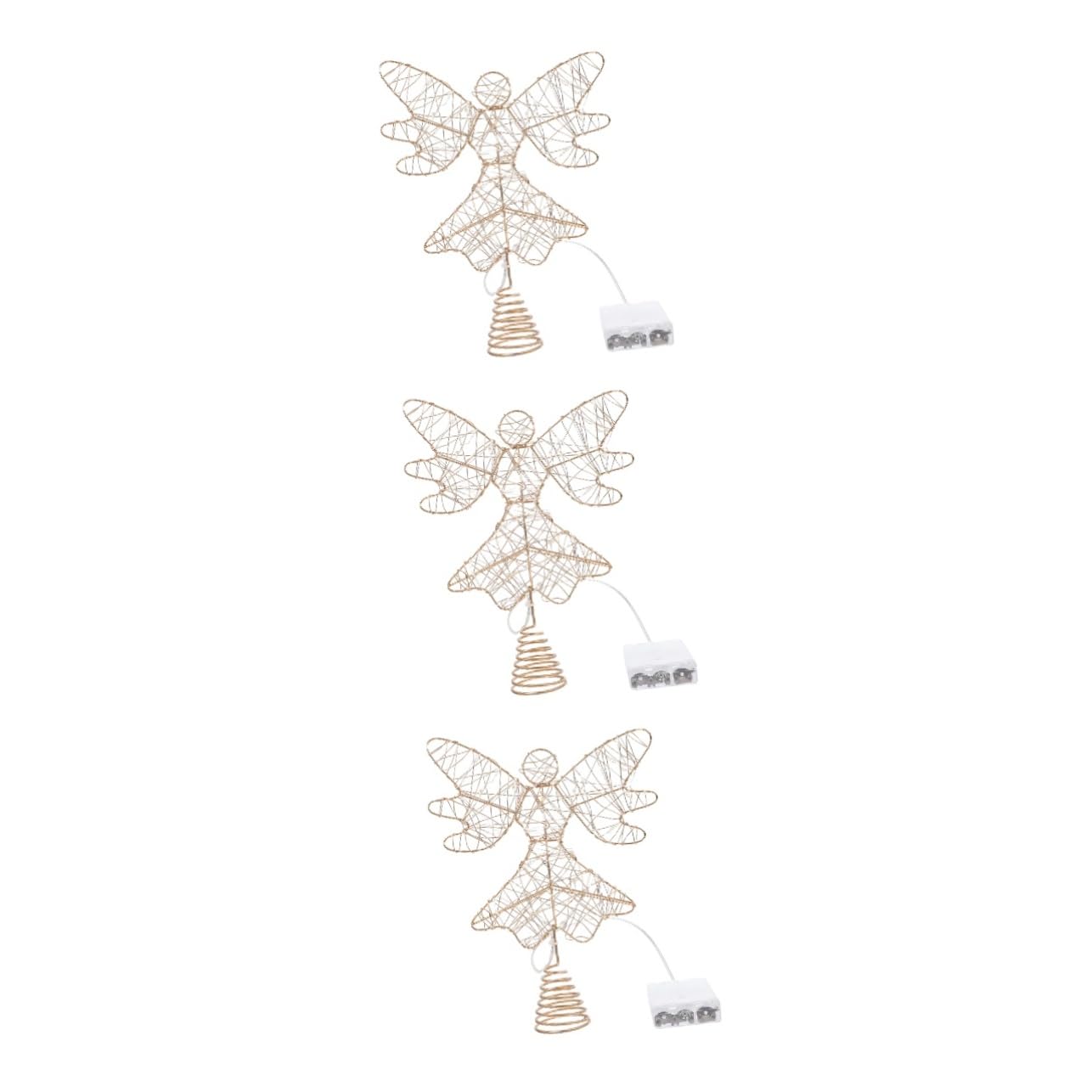 Zerodeko 3stücke Weihnachtsbaum Baumspitze Mit Lichtern Weihnachtsdeko Für Festlichkeiten Und Zuhause Als Weihnachtsbaumtopper Für Festliche Anlässe