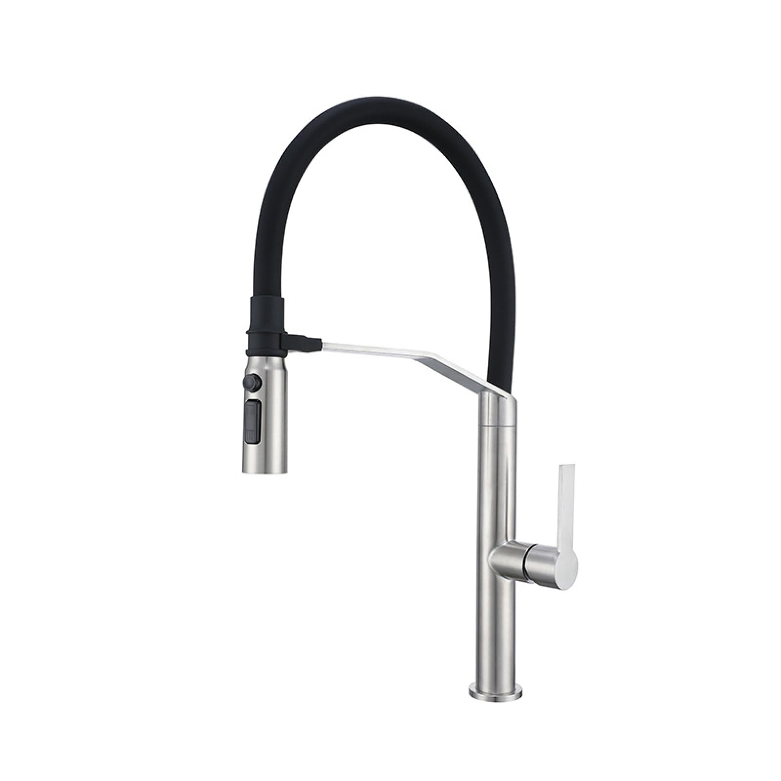 Fanjubei Pvd Brushing 304 Stainless Steel Magnetic Hot And Cold Kitchen Faucet, Brushed